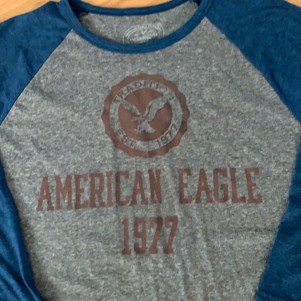 American Eagle jersey style tee